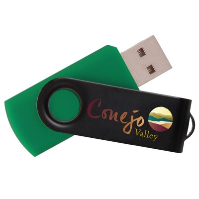 iClick® Black Swivel USB Flash Drive 16GB